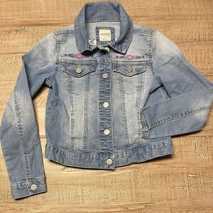Mudd embroidered girls size 12 jean jacket
